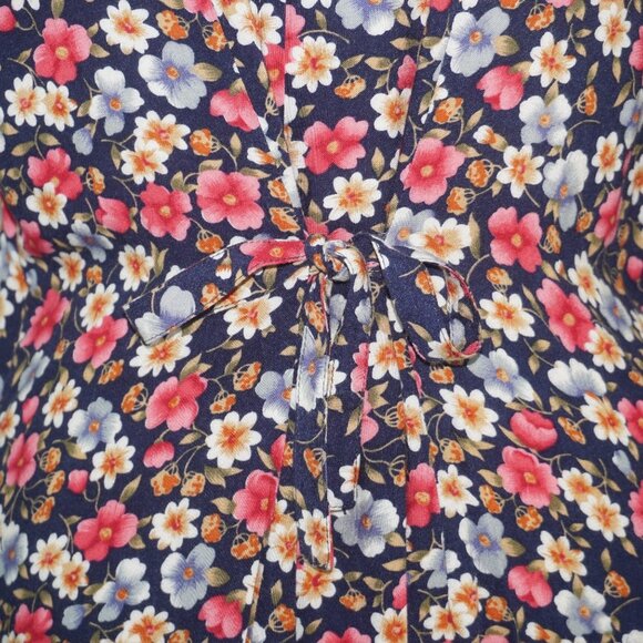 Vintage 90s Floral Midi Dress XL - Picture 6 of 13